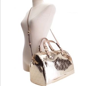 Michael Kors Grayson Large Satchel Pale Gold